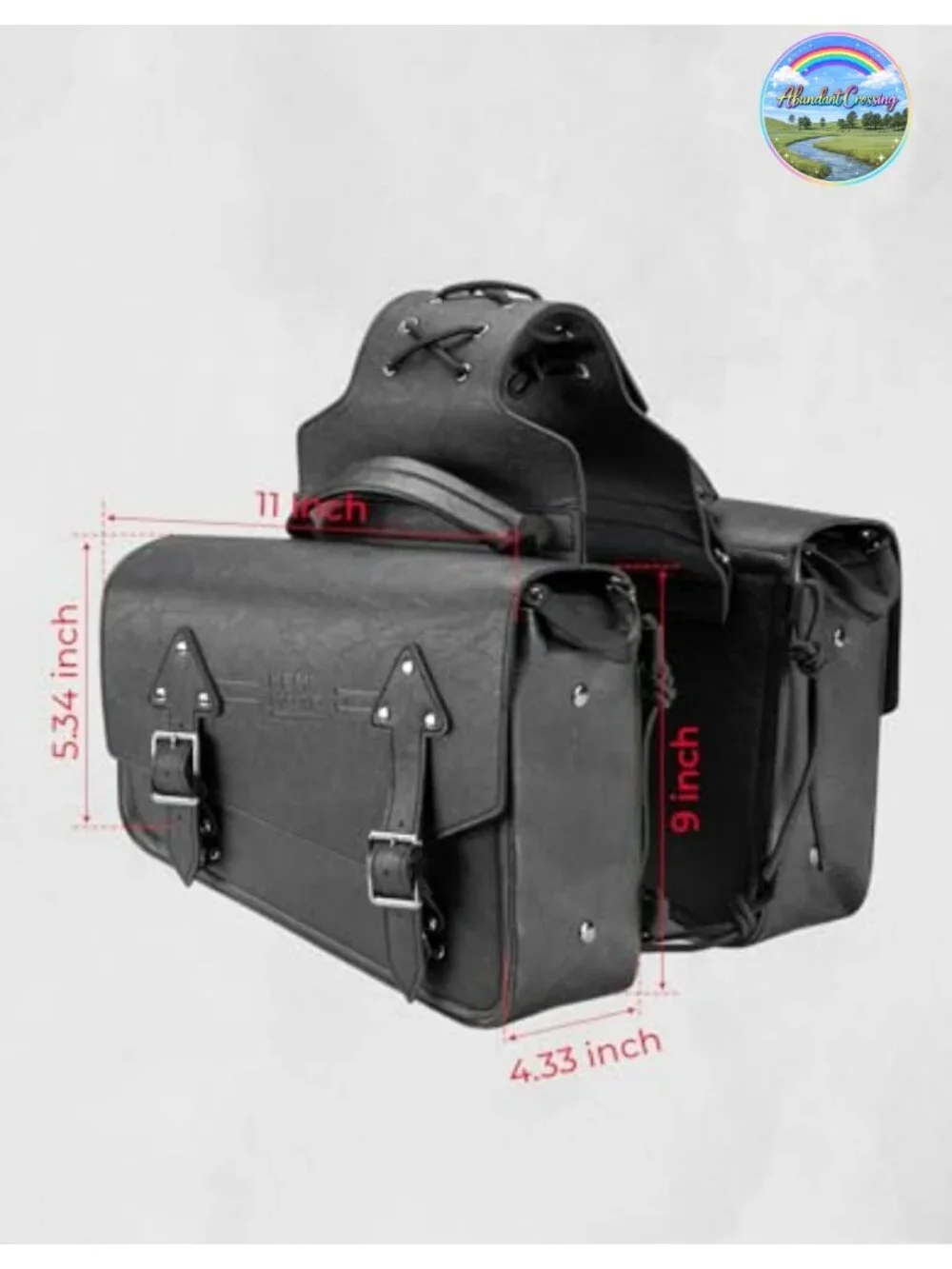 Leather Motorcycle Saddlebags 12L Side Bags Cruiser